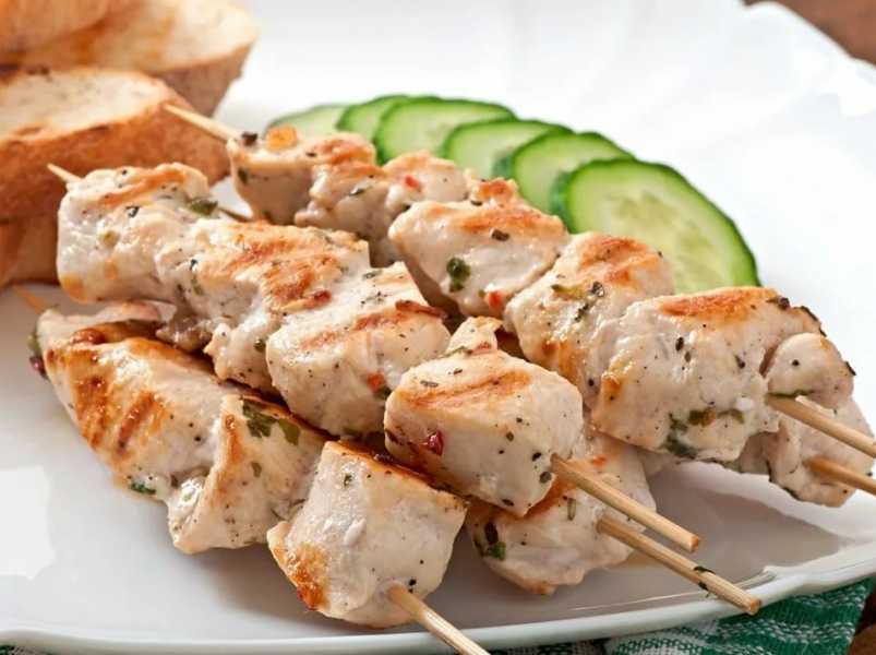 шашлык из курицы быстрый.