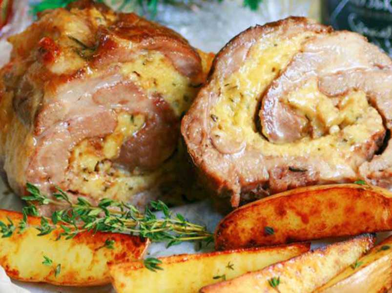 мясной рулет, с сыром, п/о.