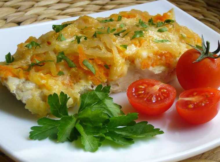 рыба с овощами, и драниками, п/о.
