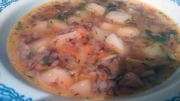Суп, гречневый с  мясом, п/о, видео