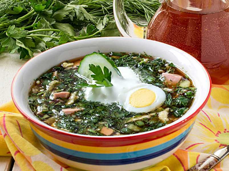  окрошка мясная на квасе.