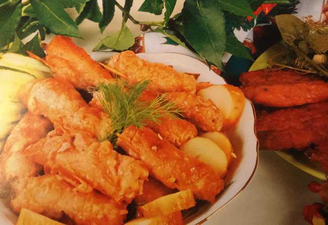 закуска, рулетики из мяса фаршированные печенью, п/о..