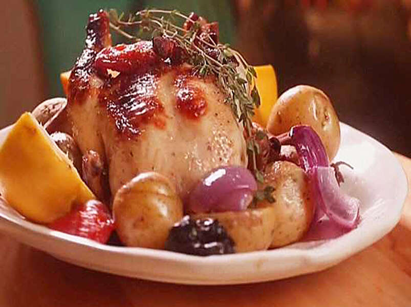 утка с яблоками. п/о.