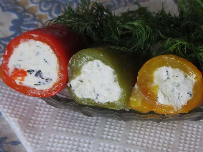 перец фаршированный творогом.