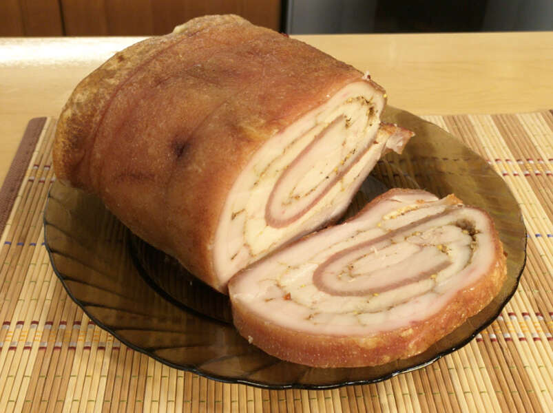 рулет из кожи и курицы малобюджетный, п/о, видео.