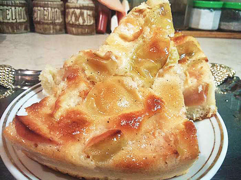 яблочный пирог на кефире. п/о.