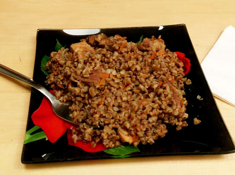 Каша, гречневая с мясом, п/о, видео.