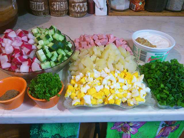 рецептурный состав для окрошки на майонезе