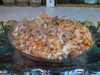 перемолотые ингредиенты для закуски красная икра