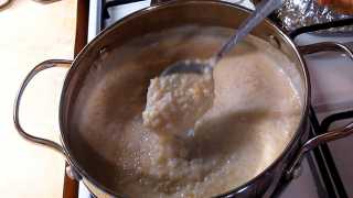 Каша варилась 20 минут при малом кипении.