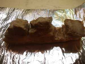 укладываем брюшину на фольгу