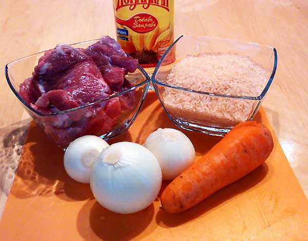 первоначальный состав плова