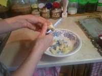 нарезаем картофель треугольниками