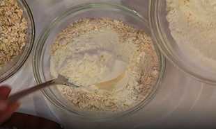 смешиваем овсянку с мукой