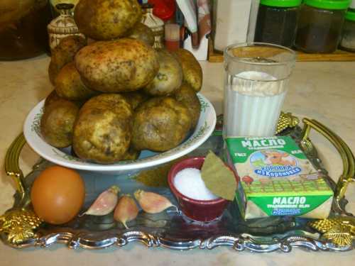 неочищенный картофель для пюре