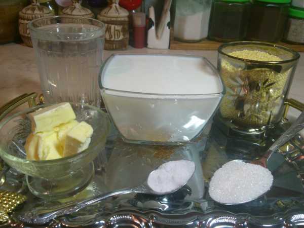 ингредиенты для пшённой каши