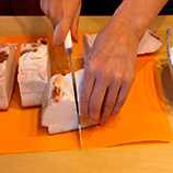 нарезаем каждый кусок поперек